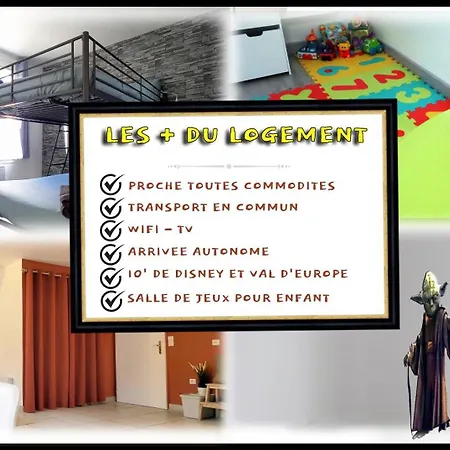 Avec Salle De Jeux Privee,10min De Transport En Commun 6 Couchages Apartment *